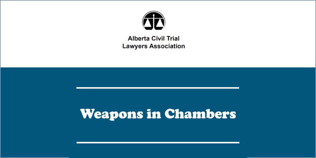 Weapons in Chambers MEA at the ACTLA Conference MEA Forensic